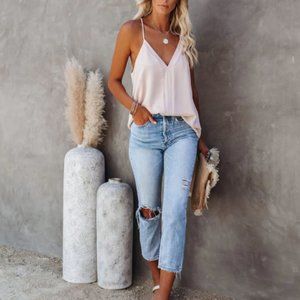 VICI Cool Girl Racerback Tank - Champagne - Small